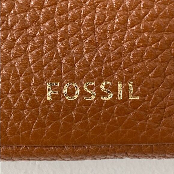 Fossil Gemma small pebbled leather crossbody bag in a brown